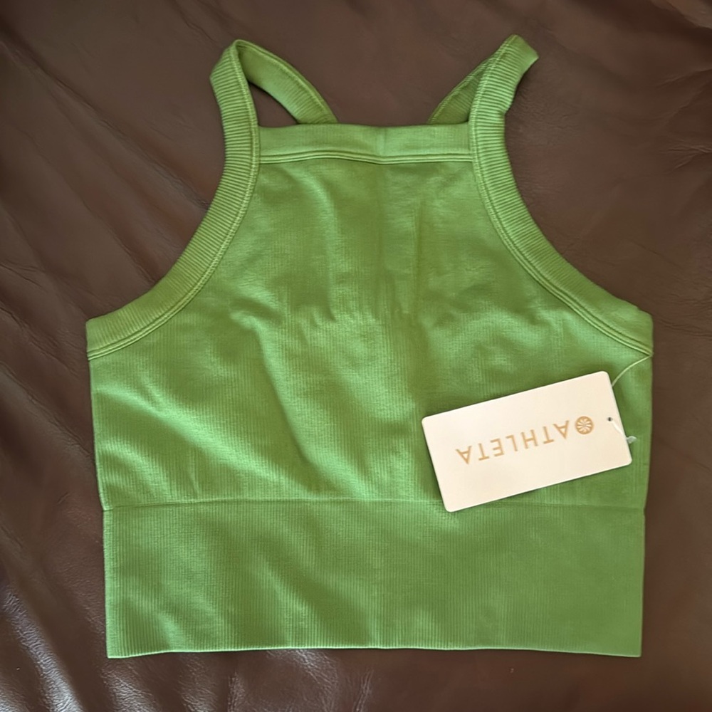 NWT Athleta Aurora High Neck V-back Tank